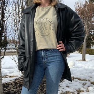 Oversized Leather Jacket